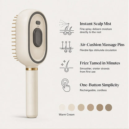 Steam Brush | Rechargeable Detangling Tool with Oil