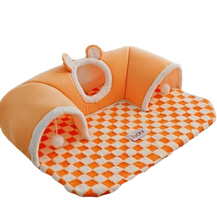 Premium Collapsible Cat Tunnel & Pet Bed