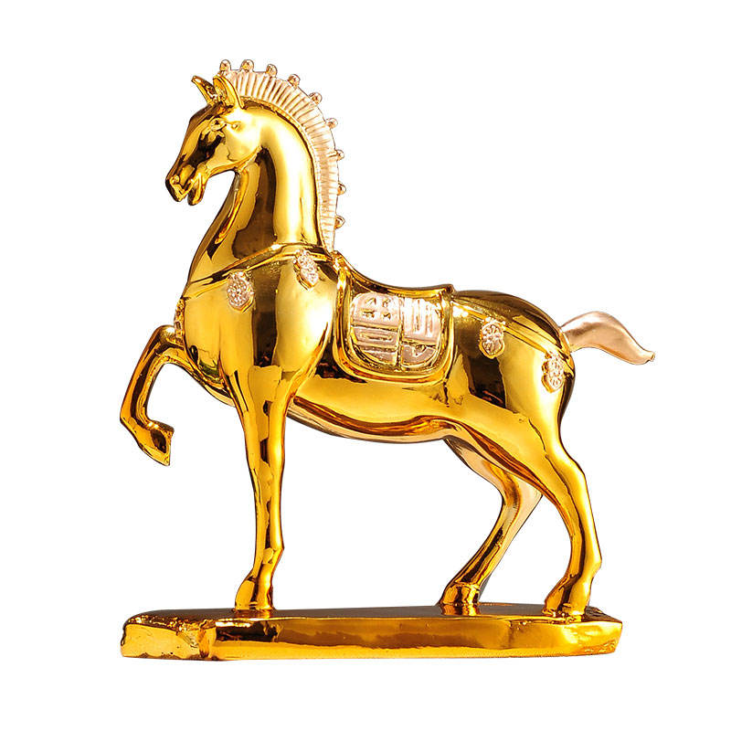 Luxurious Chinese Style Ma Resin Statue