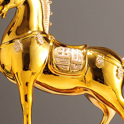 Luxurious Chinese Style Ma Resin Statue