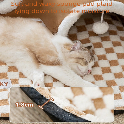Premium Collapsible Cat Tunnel & Pet Bed